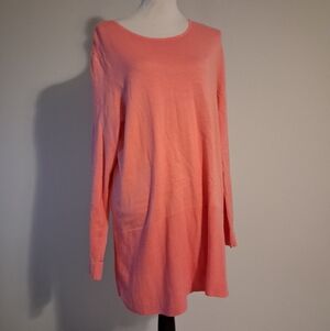 Coral Long Sleeve Tunic Laganlook Size XL